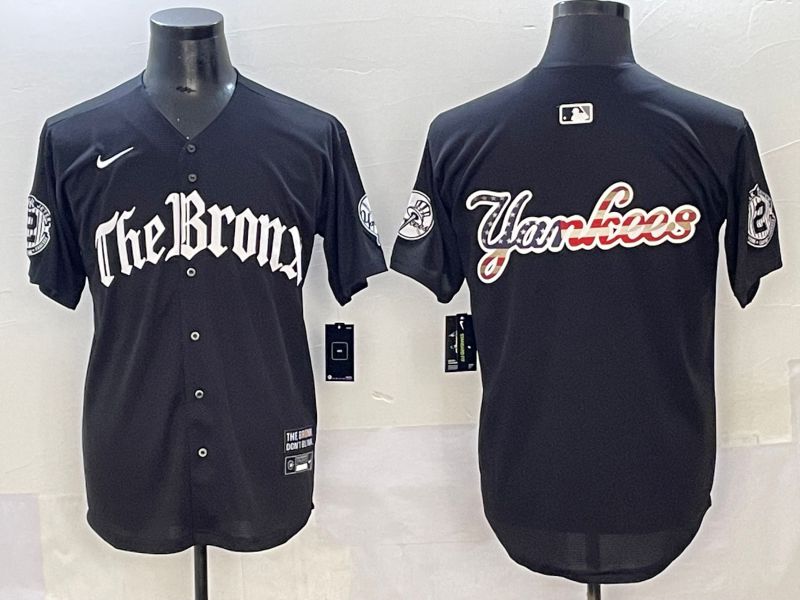 Men 2025 New York Yankees Blank Black Five generations Joint Name Nike MLB Jersey style 6